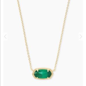 Kendra Scott Elisa Gold Pendant In Emerald